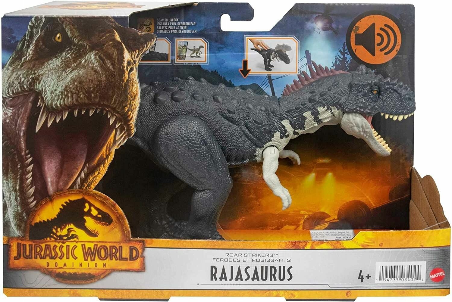 Фигурка динозавра Юрского периода Раджазавр MATTEL JURASSIC WORLD RAJASAURUS HDX45