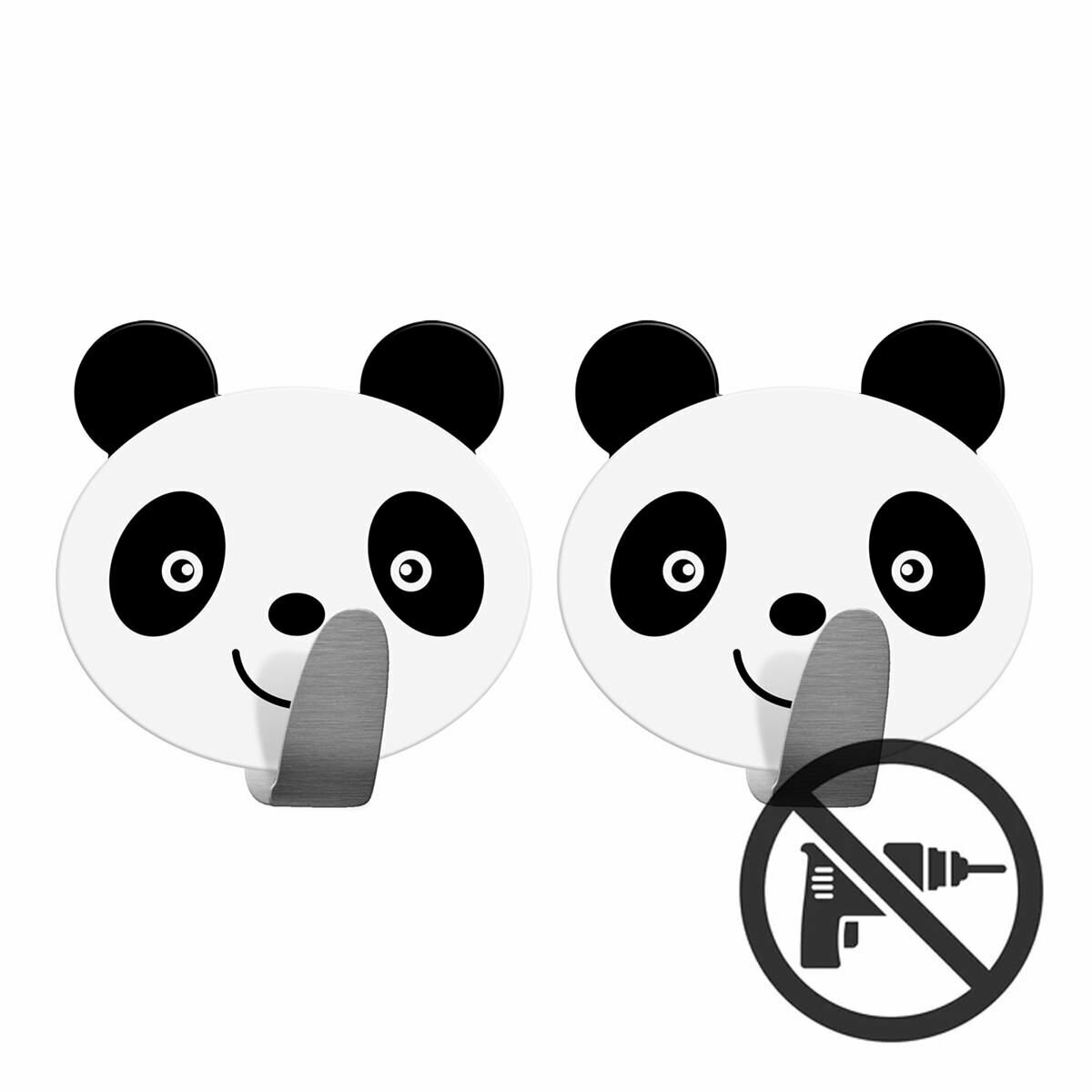 Крючок Panda 2 шт. цвет белый/черный