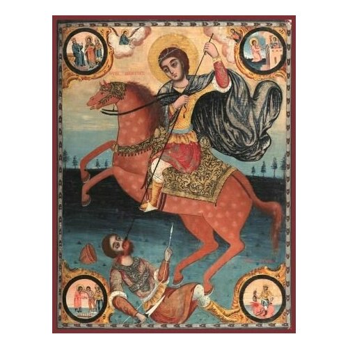 Икона Димитрий (Дмитрий) Солунский (Фессалоникийский), Мироточивый, Великомученик димитрий солунский мироточивый великомученик икона на холсте