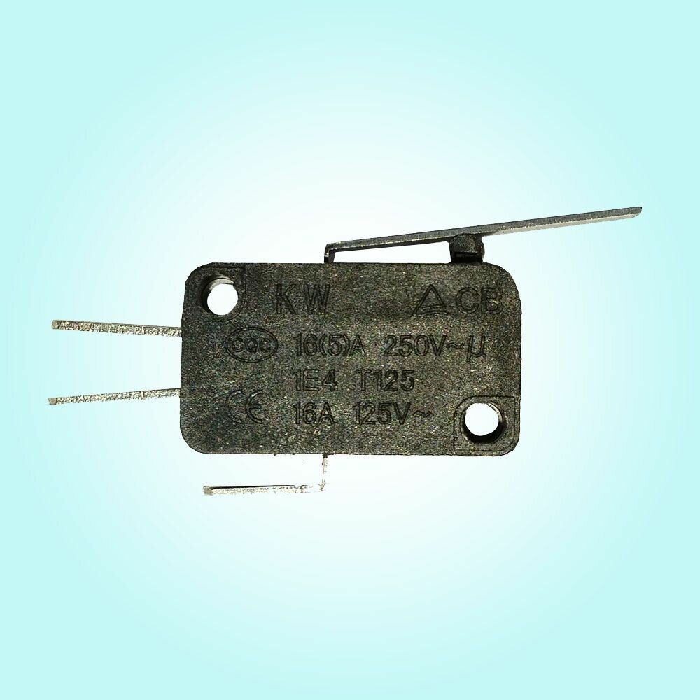Микровыключатель (кнопка)16A для электропил триммеров микроволновок (с планкой)