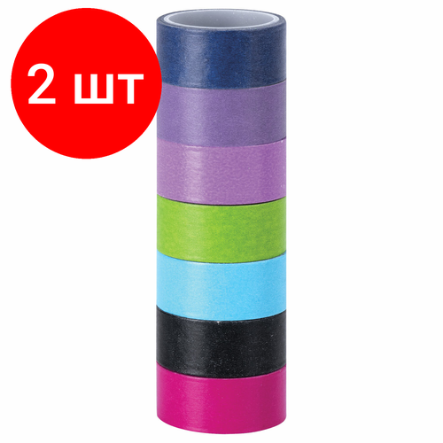 Комплект 2 шт, Клейкие WASHI-ленты для декора 