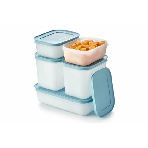 Большой набор охлаждающих лотков (450мл х 2шт / 1,1л х 2шт / 1л ), голубой, Tupperware