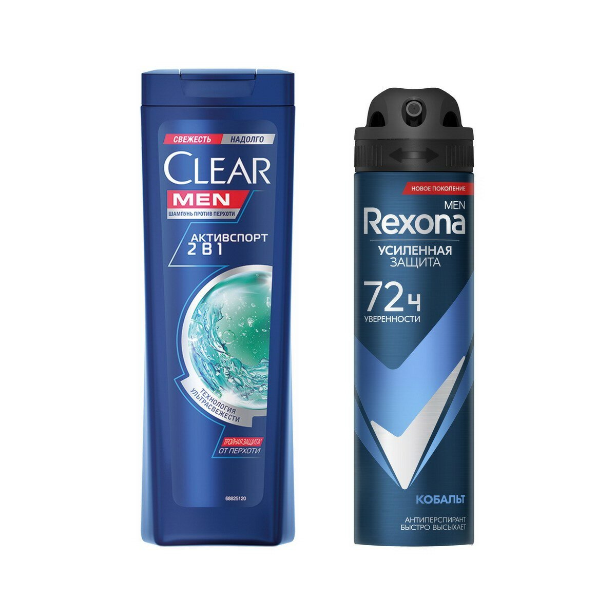 Подарочный набор REXONA Men + Clear Будь Уверен (150+200) мл 8720633011786