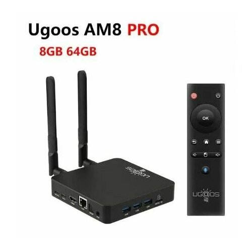 Ugoos AM8 pro 8 64 гб+Геймпад с установленными приложениями для бесплатного просмотра ТВ и фильмов приставка ugoos am8 рев 2 dvb t2 тюнер с установленными приложениями для бесплатного просмотра тв и фильмов