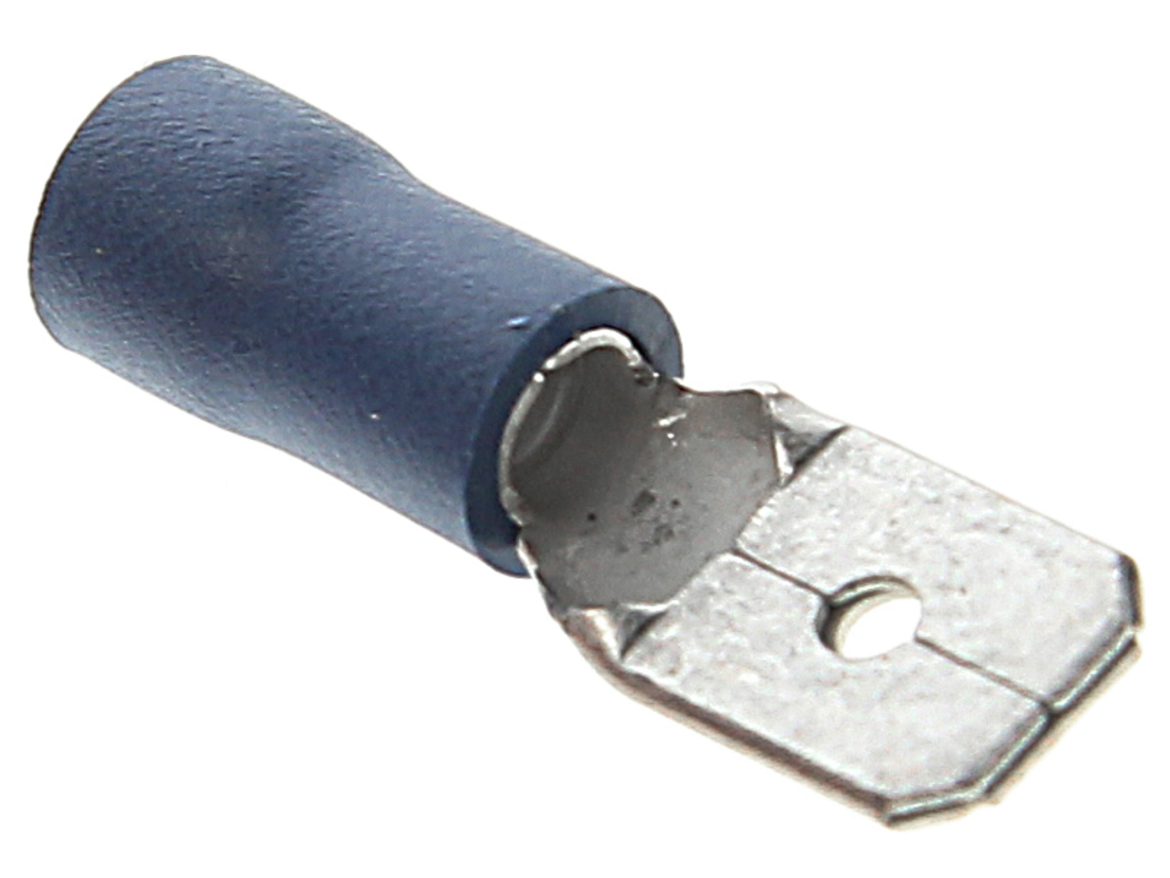 фото Клемма (папа) 6.3мм под провод 2.5 кв. мм с изоляцией ПВХ КВТ