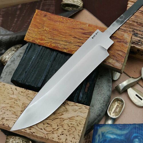 Клинок для ножа Лань из кованой стали Х12МФ клинок для ножа пластунский из кованой стали х12мф