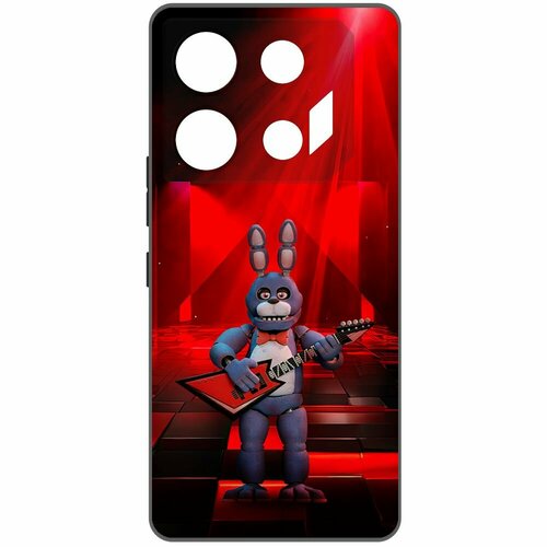 Чехол-накладка Krutoff Soft Case фнаф (FNAF) - Бонни с гитарой для INFINIX GT 10 Pro черный чехол накладка krutoff soft case фнаф fnaf бонни с гитарой для infinix smart 8 plus черный