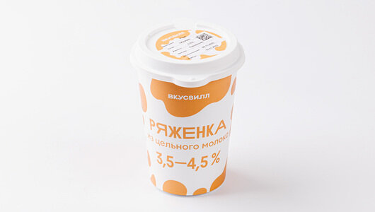 Ряженка из цельного молока ВкусВилл 3.5 - 4.5%