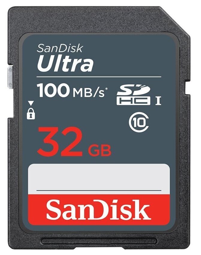 Карта памяти SanDisk SDHC 32 ГБ Ultra Class 10 UHS-I U1 (100 Mb/s) — фото 1