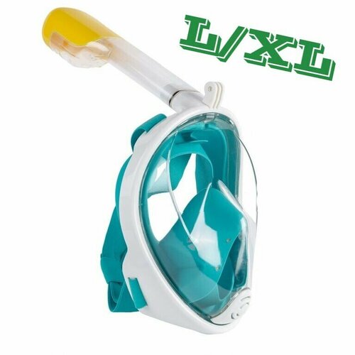 Подводная маска для снорклинга EasyBreath L/XL, зеленая подводная маска gp fdm l xl black