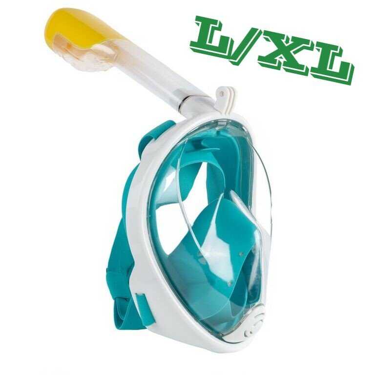 Подводная маска для снорклинга EasyBreath L/XL, зеленая