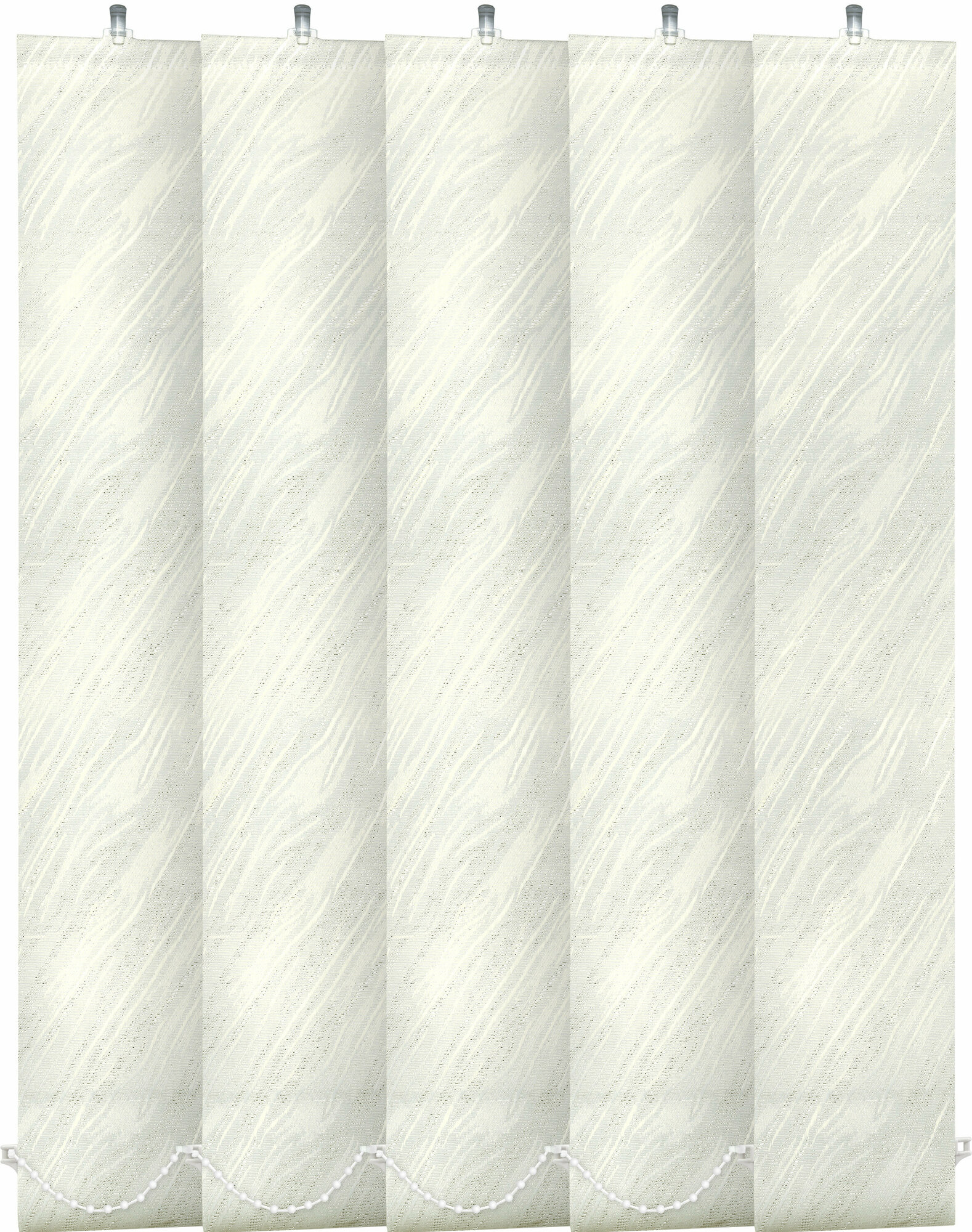 Ламели для вертикальных жалюзи 5шт Венеция голубой/серебро Длина 180 см