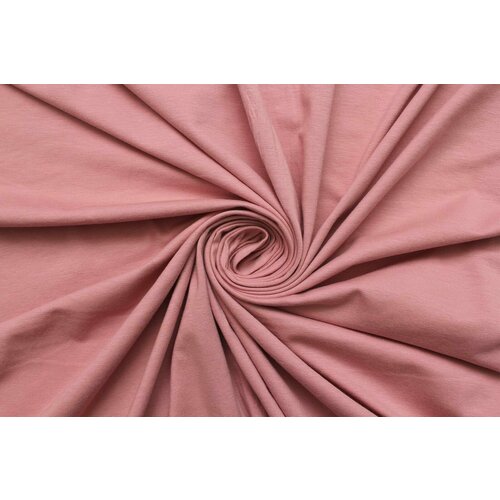 Ткань Трикотаж стрейч пыльно-розовый, ш130см, 0,5 м ткань трикотаж стрейч тонкий белый ш130см 0 5 м