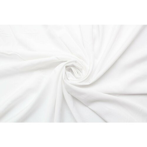 Ткань Вискоза плательная белая, ш144см, 0,5 м плательная ткань белая