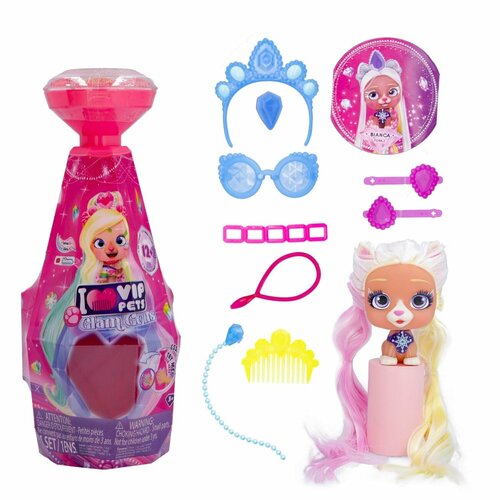 Фигурка IMC Toys VIP Pets GLAM GEMS Модные щенки Bianca 715684/714151