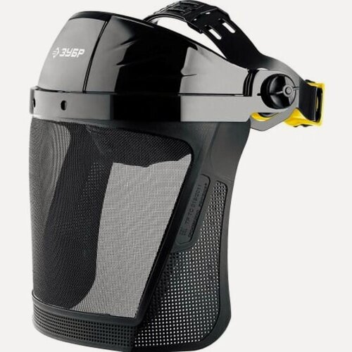 Изображение товара Защитный лицевой щиток Зубр сектор-с, экран из мелкоячеистой сетки 190х339мм, с храповиком, Профессионал 110851