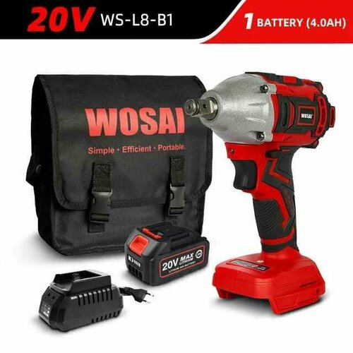 Гайковерт аккумуляторный WOSAI WS-L8 320 Нм 20V 40AH 1 аккумулятор 800000₽