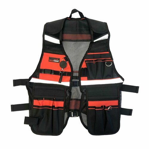 Жилет монтажника MELOTOUGH TV01-Red (черный, красный) для инструментов