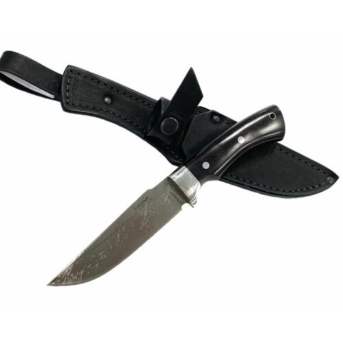 Нож Ирбис, цельнометаллический, кованая Х12МФ, черный граб нож цельнометаллический лама х12мф