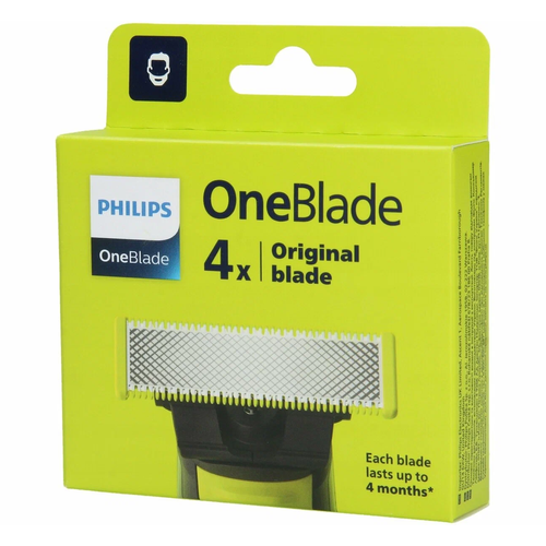 Сменные лезвия Philips OneBlade QP240/50, 4 шт philips oneblade qp240 50 сменные лезвия 4 шт 1 упаковка