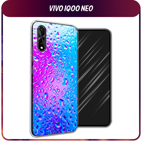 Силиконовый чехол на Vivo iQOO Neo/V17 Neo / Виво iQOO Neo/V17 Neo Капли на стекле силиконовый чехол черные полигоны на vivo iqoo neo виво iqoo neo