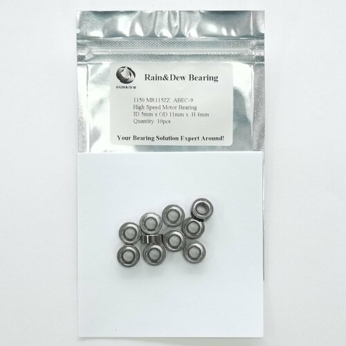 Подшипник для наконечников 1150 5*11*4 мм MR115ZZ Rain&Dew strong 210 102l 105l carbon brush micromotor handpiece ball bearing kit electric nails drill 1480 1260 940 830 strong 210 102