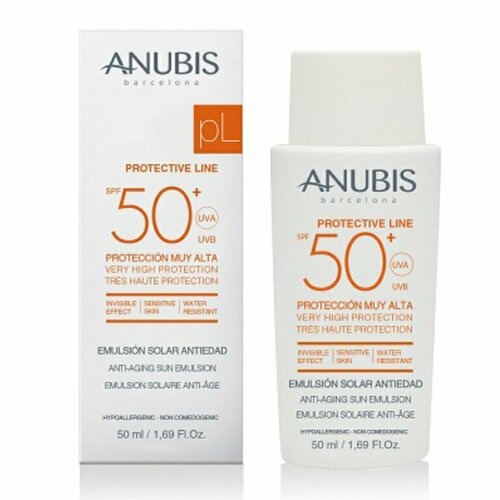 Эмульсия cолнцезащитная SPF50+ ANUBIS Protective Line Anti-Aging Sun Emulsion SPF50+ 50 мл anubis barcelona осветляющая эмульсия мелатрикс shining emulsion melatrx 50 мл