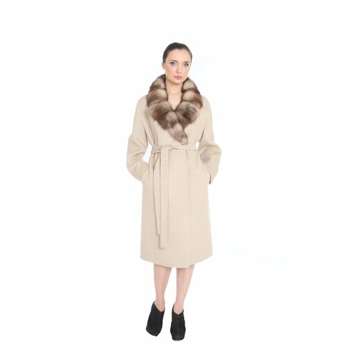 Пальто , размер 46, бежевый