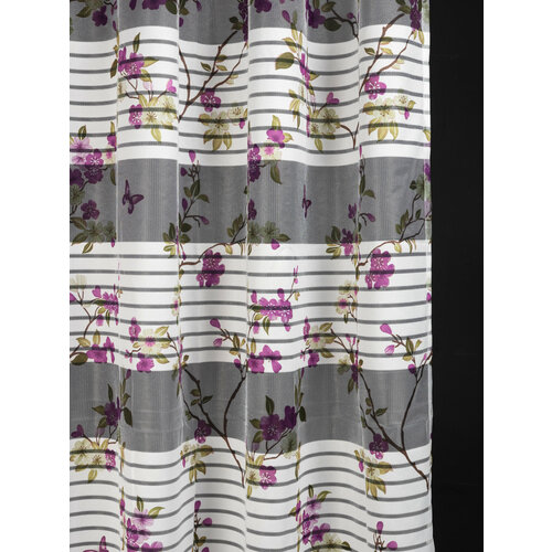 Тюль Сакура фиолетовая бренд Kanna на шторной ленте 260-500 2777₽