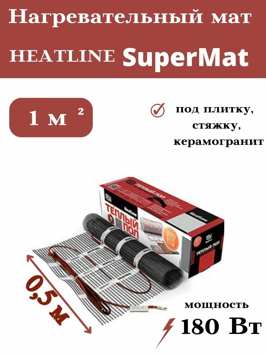 Теплый пол SuperMat 180 Вт 1 кв. м