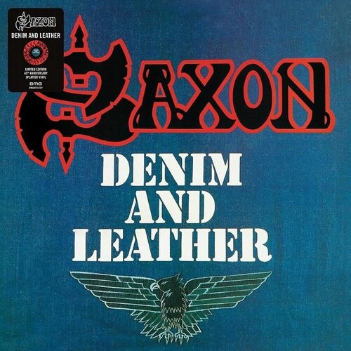 Saxon – Denim and Leather (Red with Black Splatter Vinyl)