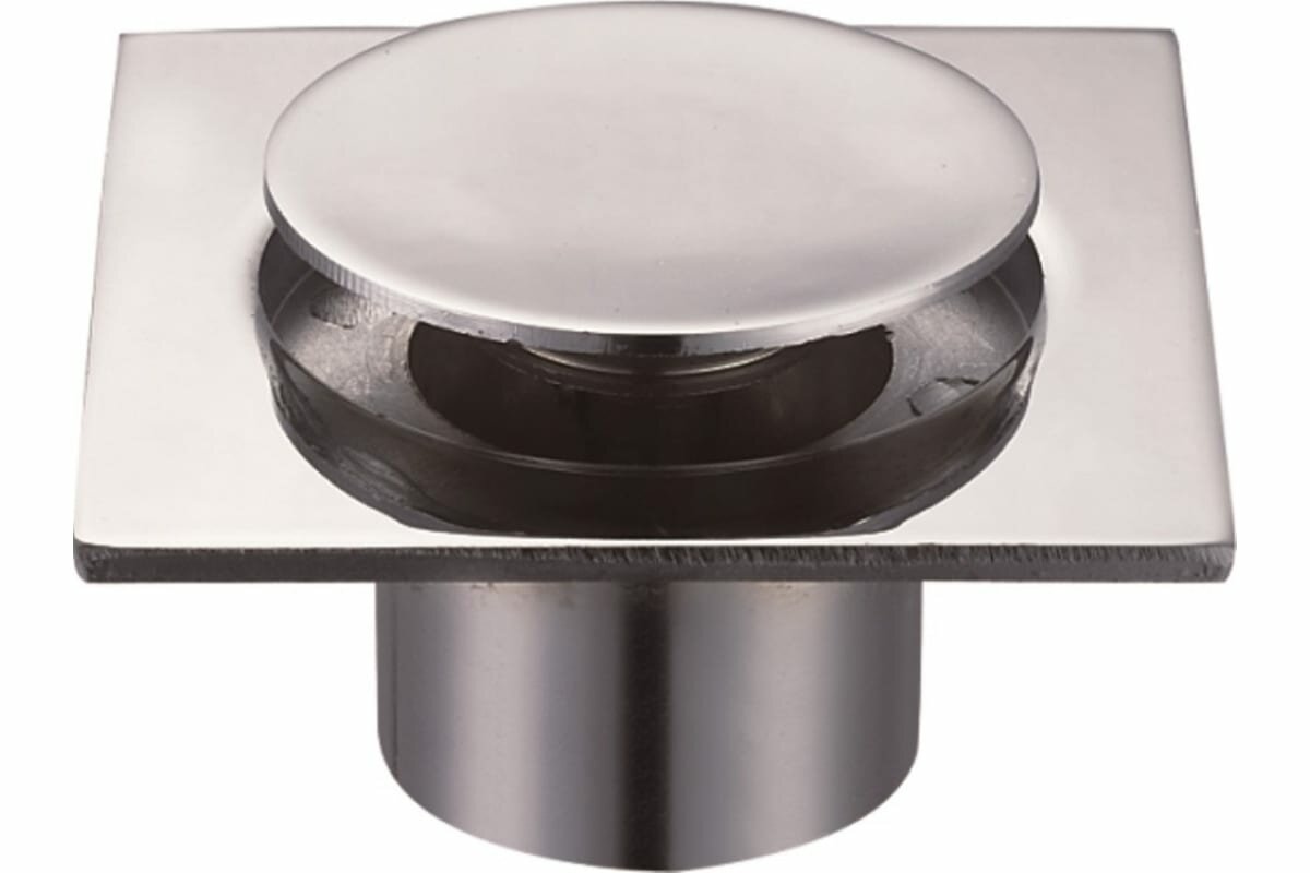 трап вертикальный ORE 100х100мм слив 50мм нажимной металл гидрозатвор - фото №6