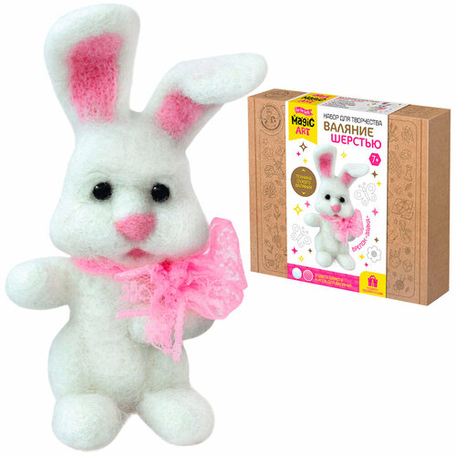 Набор ДТ Валяние шерстью брелок Зайка 2 цв 04703 483₽