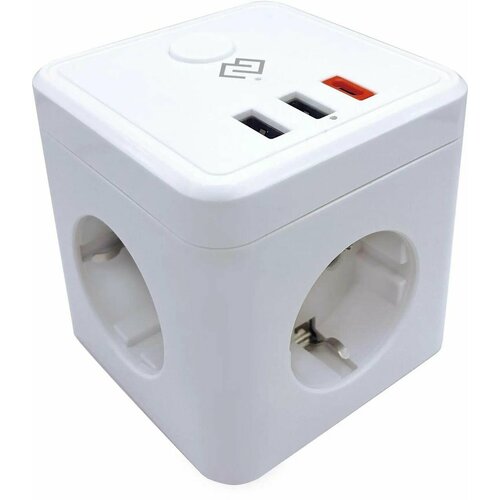 Умная розетка Digma DiPlug Cube 1 EU Wi-Fi белый dpc13s 2203₽