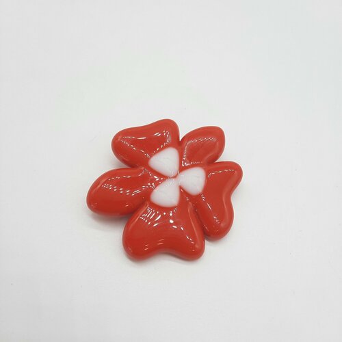 Брошь Enzo Benzo, муранское стекло, стекло, красный