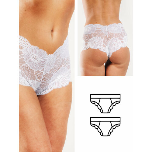 Трусы BRANDLOVE Knickers, 2 шт., размер L, белый