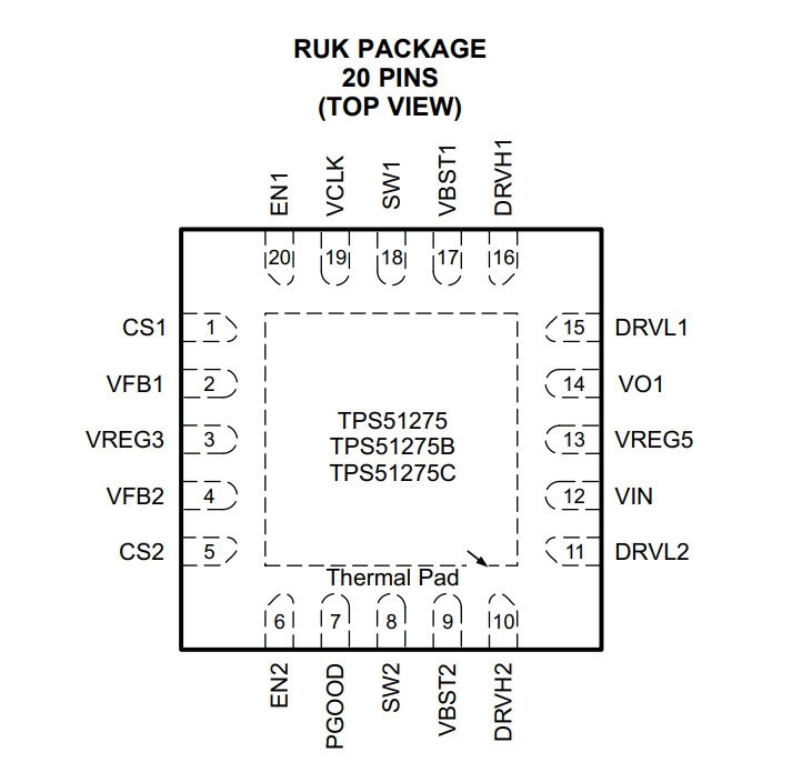 Микросхема TPS51275BRUKR