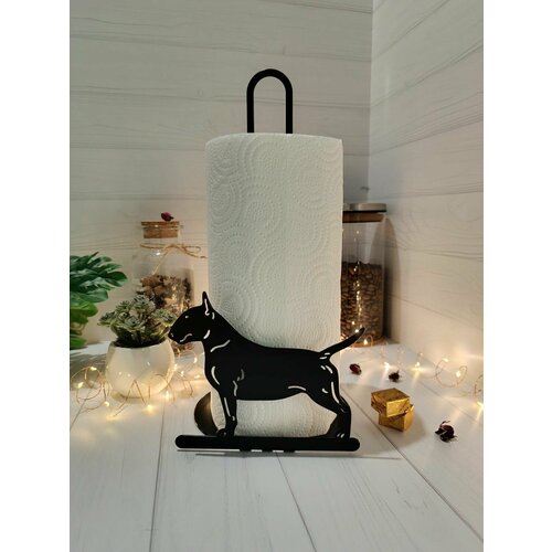 Подставка для рулонных полотенец Бультерьер