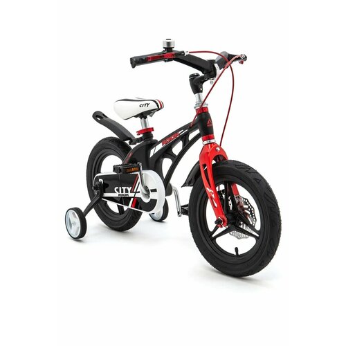 Велосипед детский 14 ROOK CITY черный для мальчиков и девочек от 3 до 5 лет на рост 90-110см 12200₽