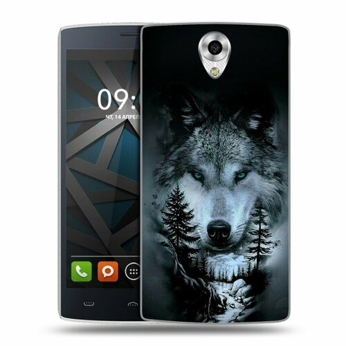 Дизайнерский силиконовый чехол для Хомтом НТ7 / Homtom HT7 Лесной волк
