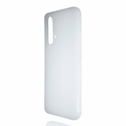 Силиконовый матовый полупрозрачный чехол для Realme X3 SuperZoom белый
