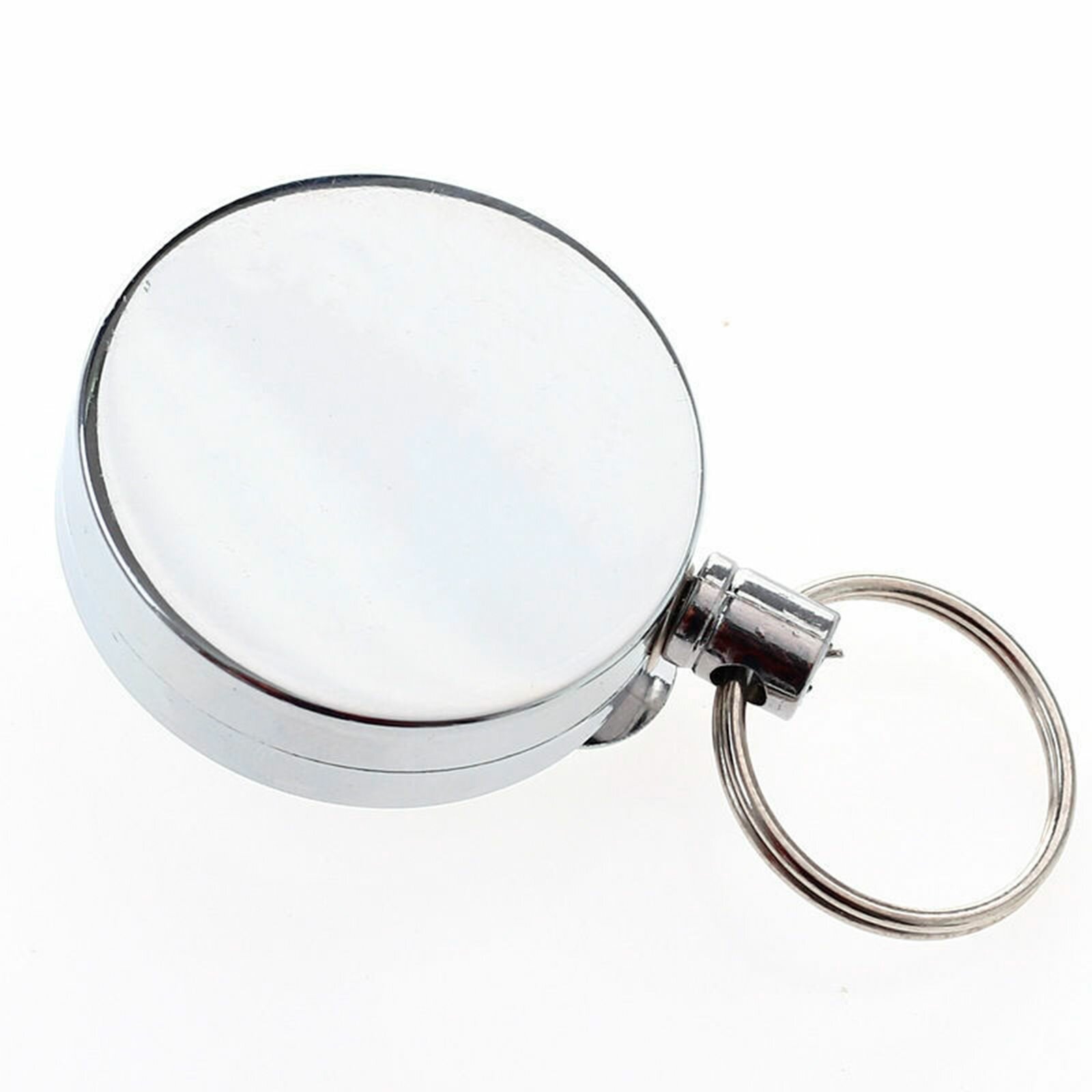 Брелок металлический с кольцом / Брелок для ключей с выдвижным тросиком