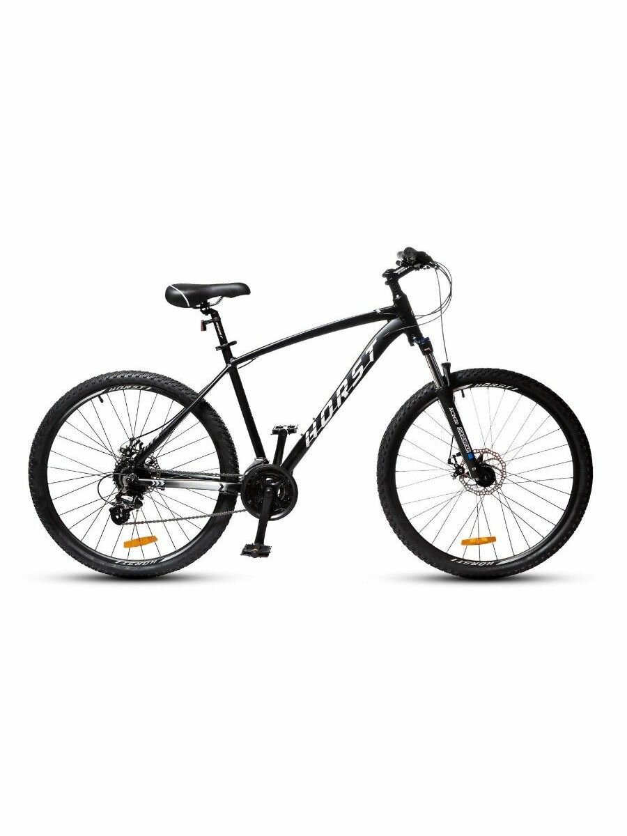 Велосипед взрослый горный 27,5" HORST Messer рама 19" 2023 года черно-белый