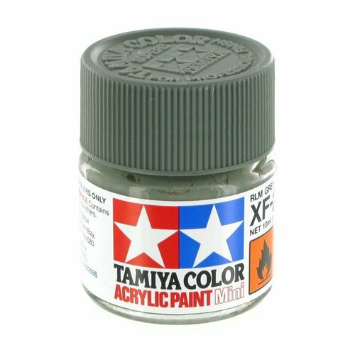 эмаль xf 20 medium grey flat enamel paint 10 ml средне серый матовый tamiya 80320 81722 XF-22 RLM Grey - краска акриловая 10 мл.