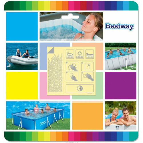 набор самоклеющихся заплаток bestway 42 см2 62068 Ремонтный набор (BESTWAY Ремонтный набор, водостойкий, 10 шт, 62091)