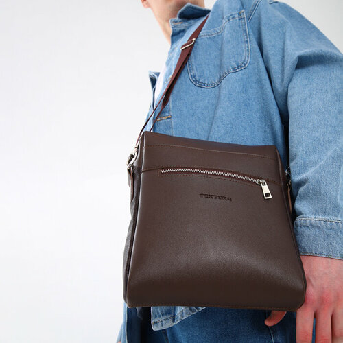 Сумка Textura, коричневый сумка recom классическая искусственная кожа карманы коричневый