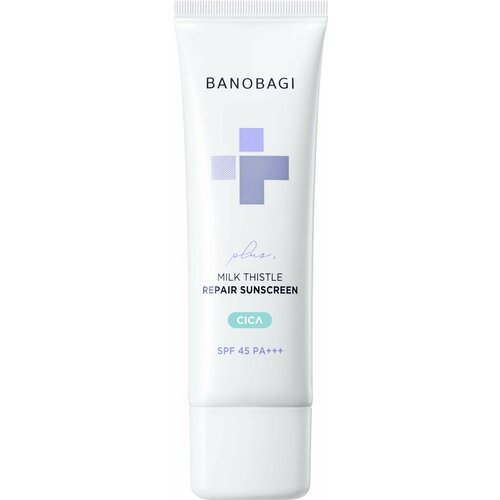 солнцезащитный крем для лица spf45 pa banobagi milk thistle repair sunscreen plus 50 BANOBAGI Солнцезащитный крем для лица spf45 Milk Thistle Repair Sunscreen Plus
