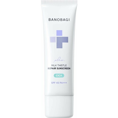 BANOBAGI Солнцезащитный крем для лица spf45 Milk Thistle Repair Sunscreen Plus солнцезащитный крем для лица spf45 pa banobagi milk thistle repair sunscreen plus 50 мл