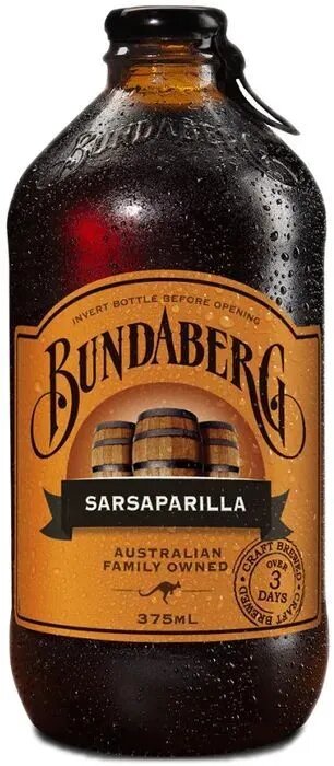 Лимонад Bundaberg, Сарсапарилла (Root beer, рутбир) 375 мл х 2шт