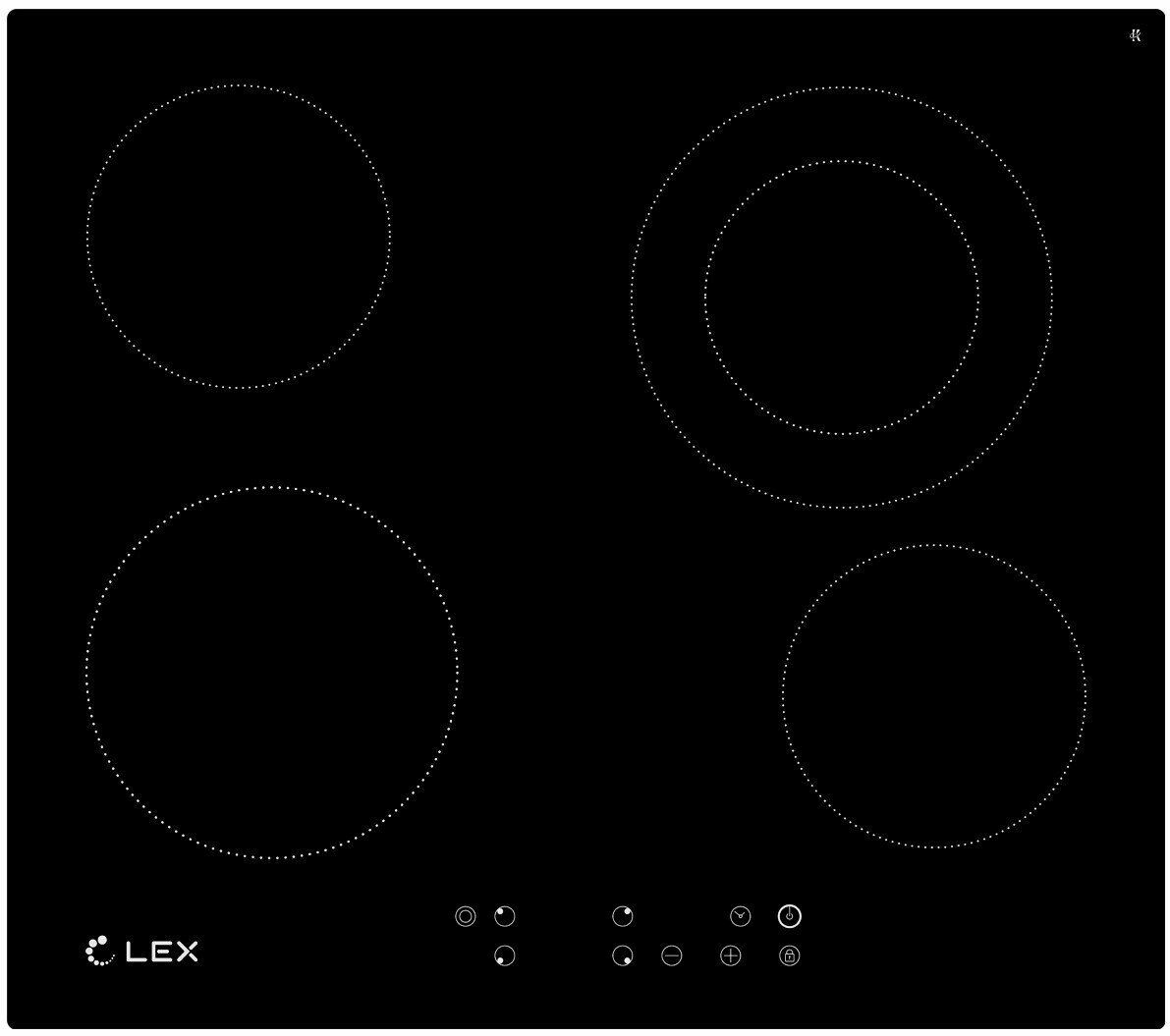 Варочная панель Lex EVH 641 BL, черный
